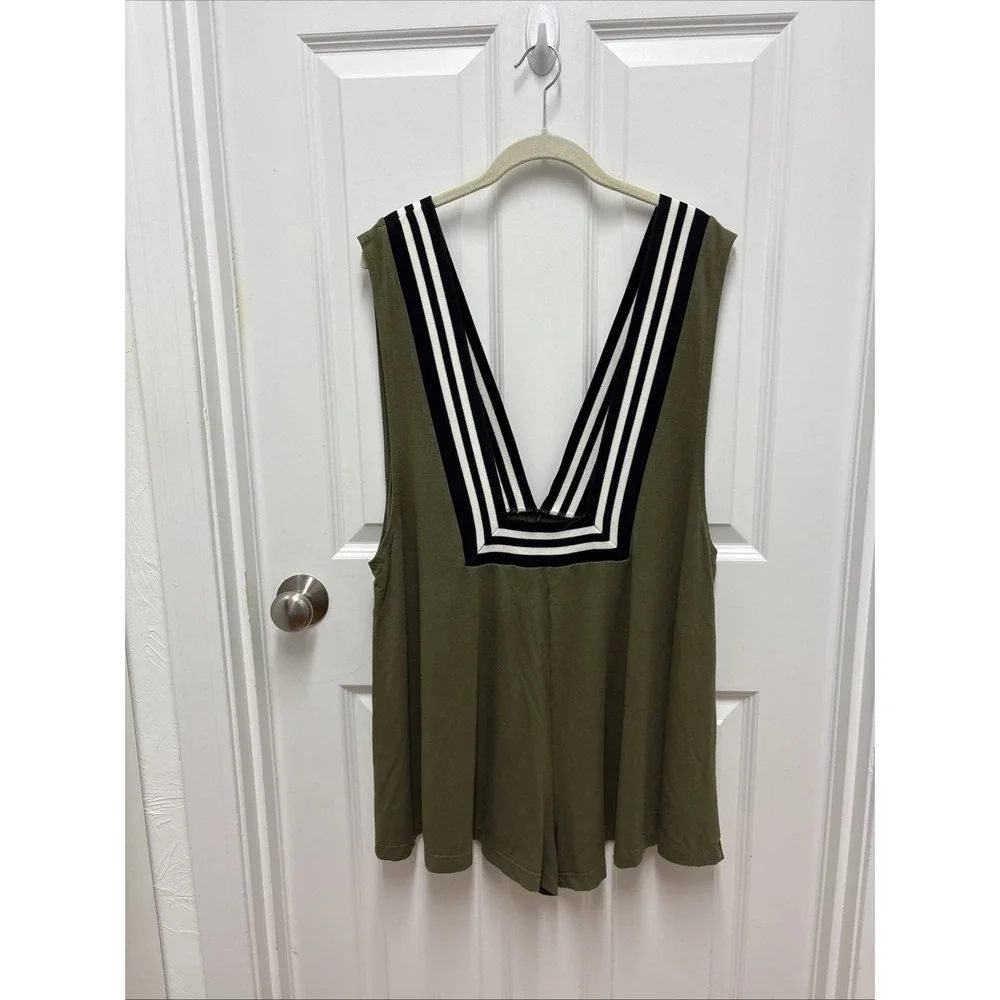 Free People Intimately Free Women's Varsity Army Green Jumper‎ - Large
